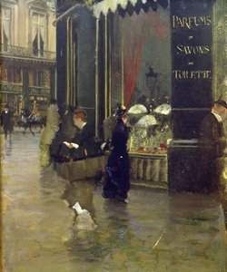 La Parfumerie Viollet, Boulevard des Capucines by Giuseppe de Nittis